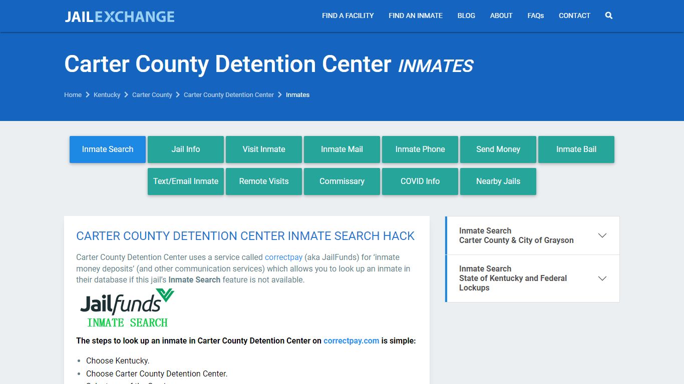 Carter County Jail Inmates | Arrests | Mugshots | KY